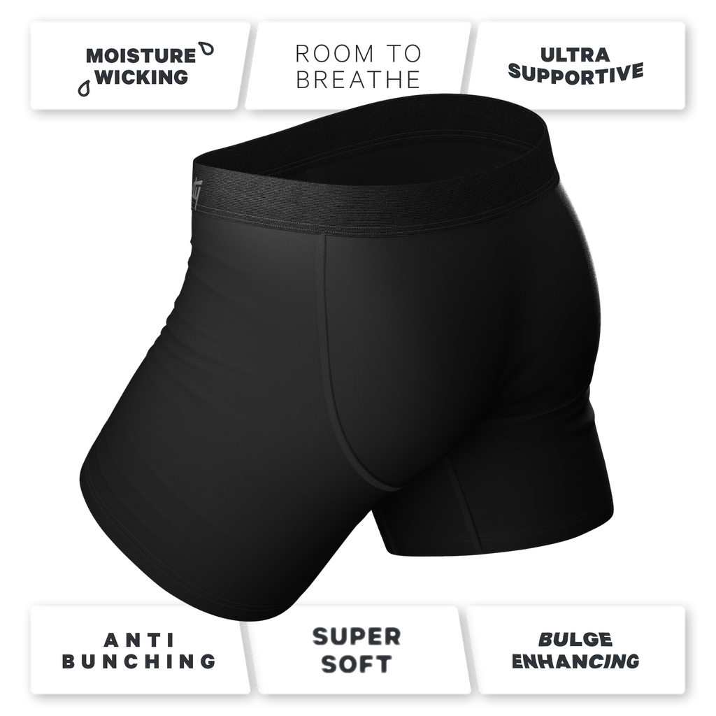 The 009 | Black Tuxedo Ball Hammock® Pouch Underwear - Shinesty