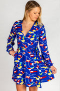 The Nauti Buoy | Nautical Wrap Dress - Shinesty