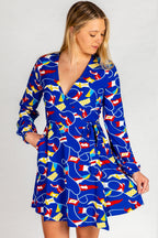 The Nauti Buoy | Nautical Wrap Dress - Shinesty