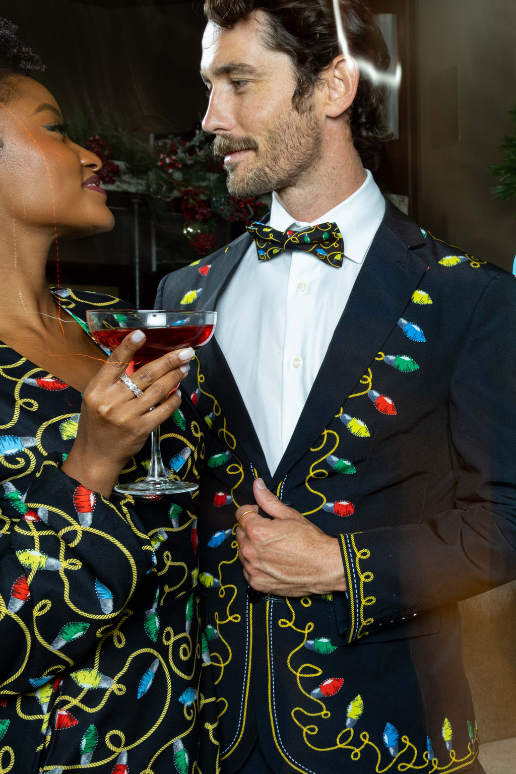 The Duke of December | Christmas Lights Ugly Christmas Suit - Shinesty