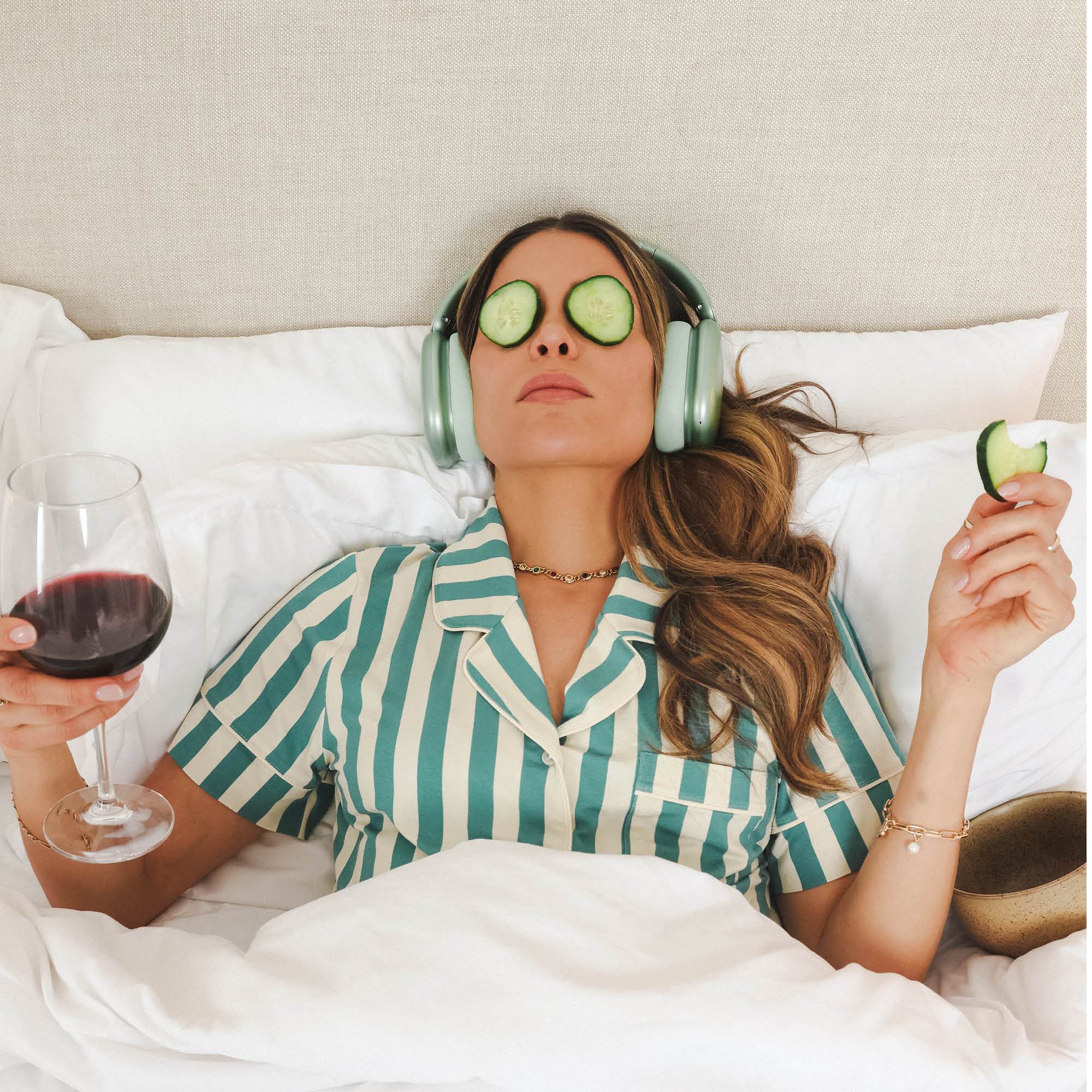 The Nantucket | Green Dock Stripe SleepDeep™ Button Down Short Pajama Set - Shinesty