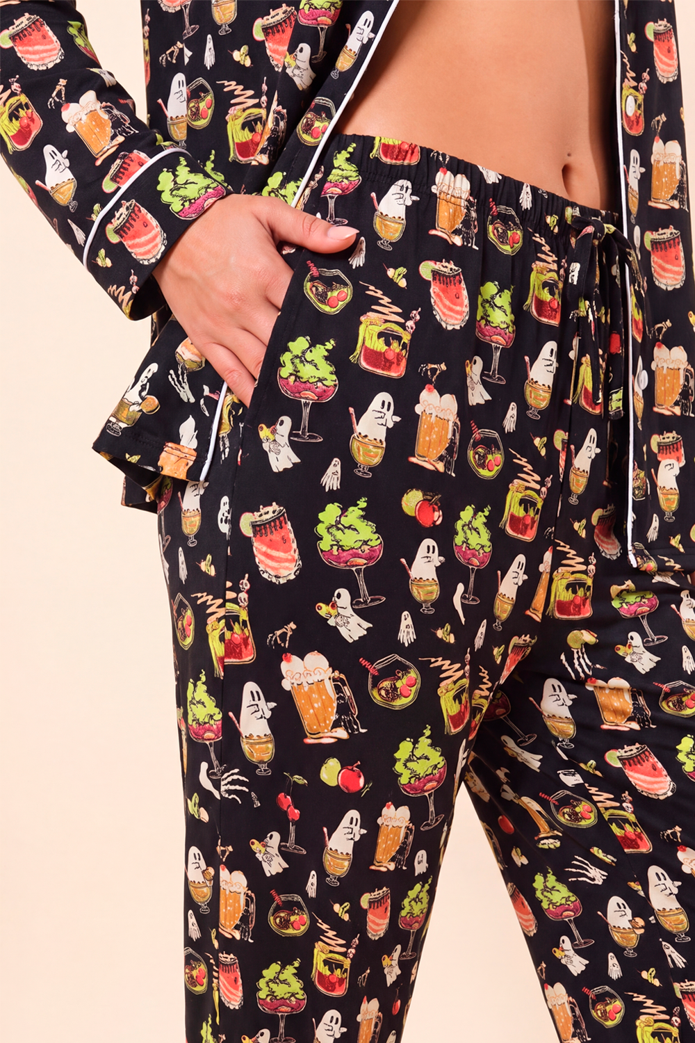 The Potions Pub | Halloween Cocktail SleepDeep™ Women’s Long Sleeve Pajama Set - Shinesty