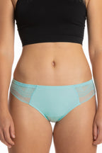 The Crocodile Tears | Turquoise Lace Thong - Shinesty