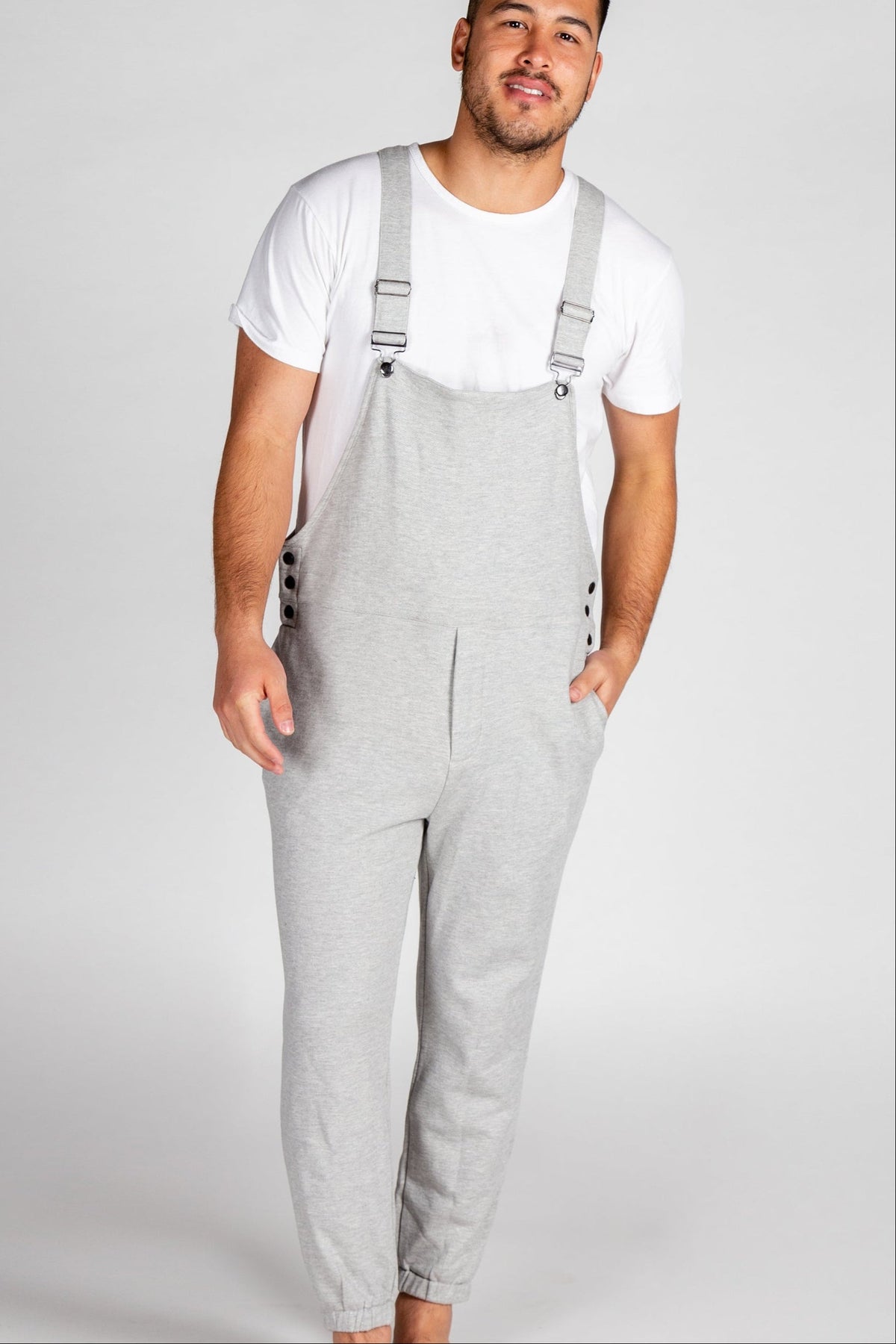 The Groutfit | Heather Grey Men's Pajamaralls® - Shinesty