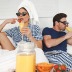 The Mad for Plaid | Navy Gingham SleepDeep™ Men’s Pajama Joggers - Shinesty