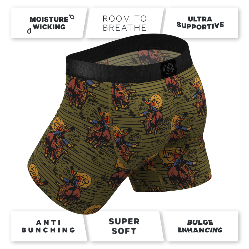 The 1912 | Western Shinesty x Diamond Cross Ranch Ball Hammock® Pouch Underwear With Fly - Shinesty
