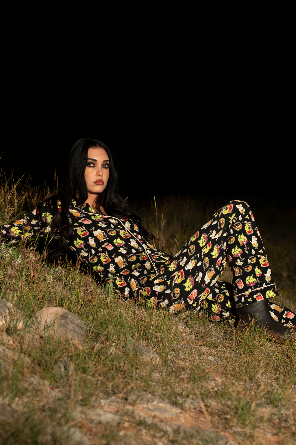 The Potions Pub | Halloween Cocktail SleepDeep™ Women’s Long Sleeve Pajama Set - Shinesty