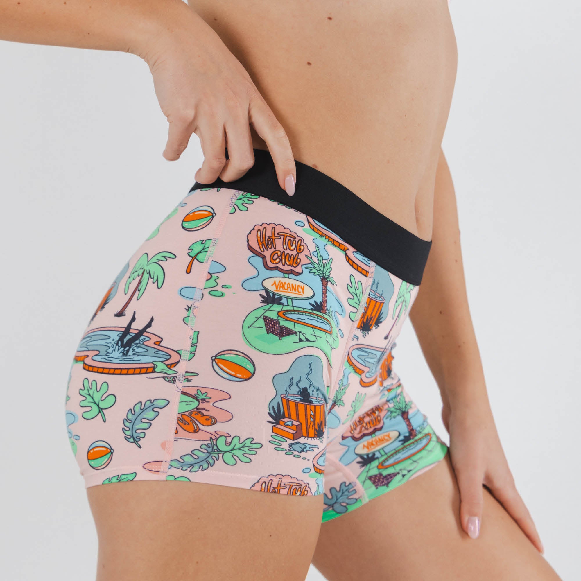 The Motel Hotel | Palm Springs Tropical Women’s Boxers - Shinesty