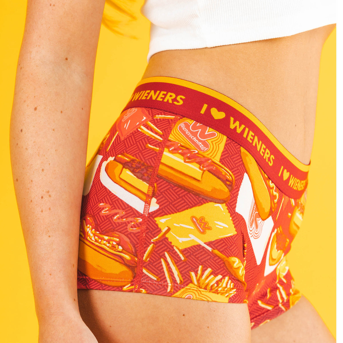 The Big W’s | Shinesty x Wienerschnitzel Boyshort Underwear with Waistband - Shinesty