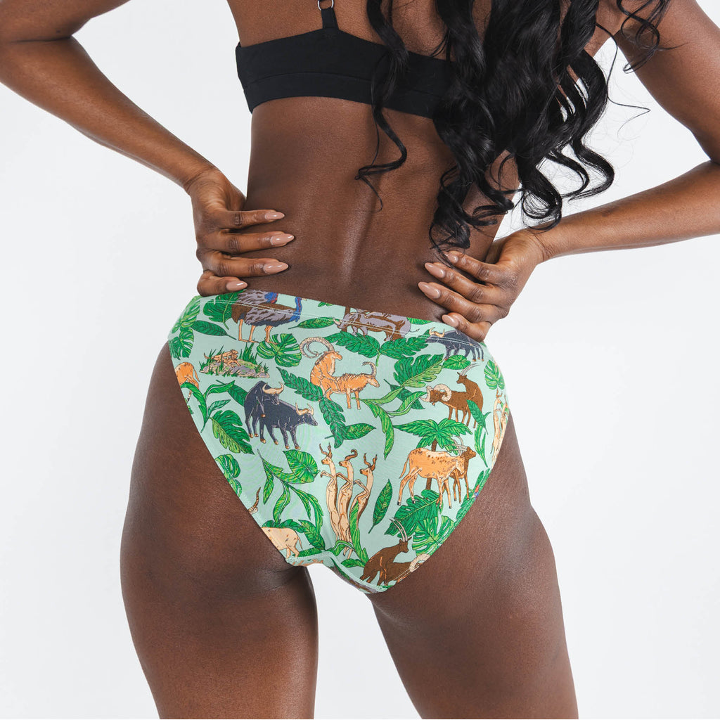 The Hornography | Tropical Animals Modal Bikini Underwear - Shinesty
