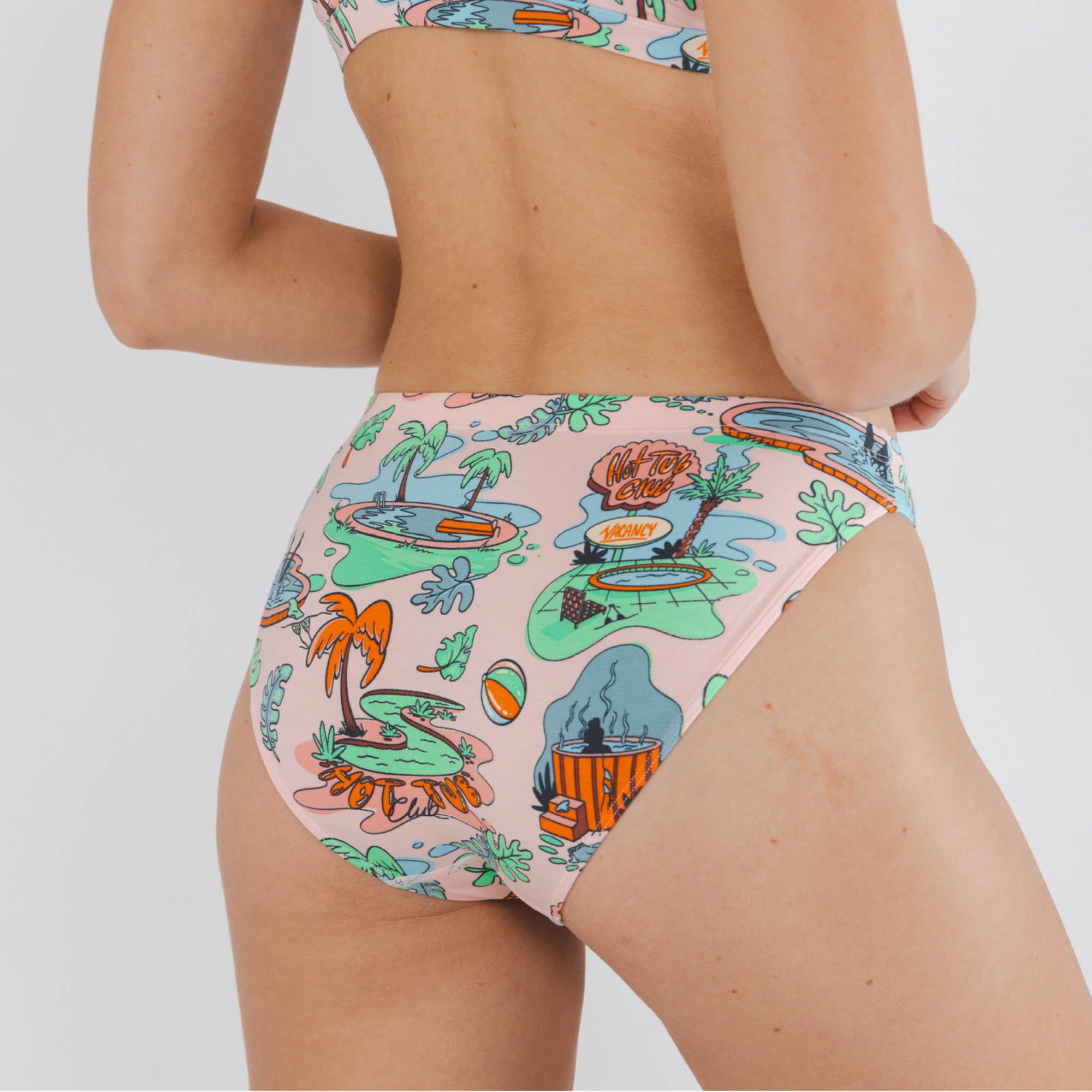 The Motel Hotel | Palm Springs Tropical Modal Bikini Underwear - Shinesty