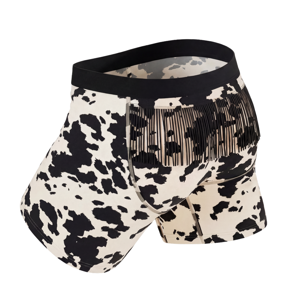 The Graze Escape | Cow Hide Fringe Ball Hammock® Pouch Underwear - Shinesty