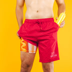The Hot Dogs Or Legs | Wienerschnitzel x Shinesty Ball Hammock® Pouch 8" Swim Trunks - Shinesty