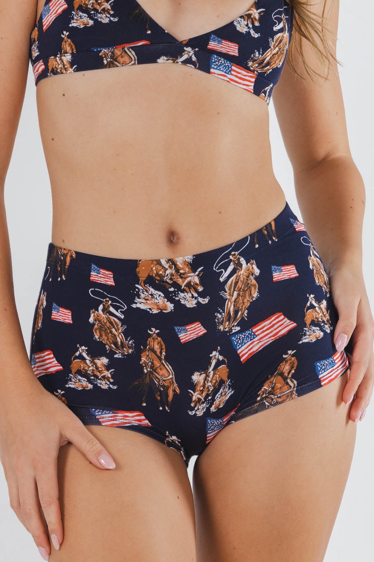The Bootstraps & Chaps | Americana Cowboy Modal Boyshort Underwear - Shinesty