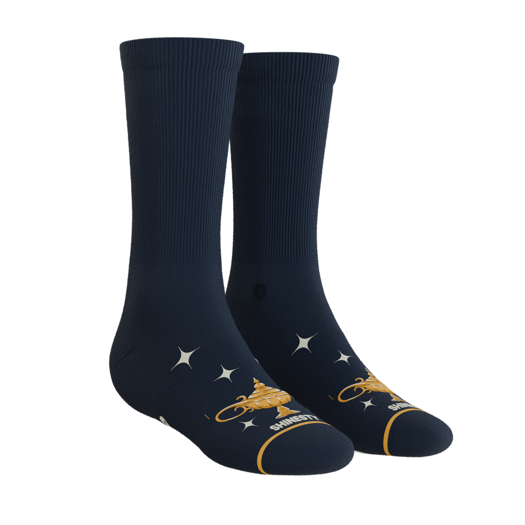 The 3 Wishbone | Dreamy Genie Lamp Heel Hammock™ Crew Socks - Shinesty