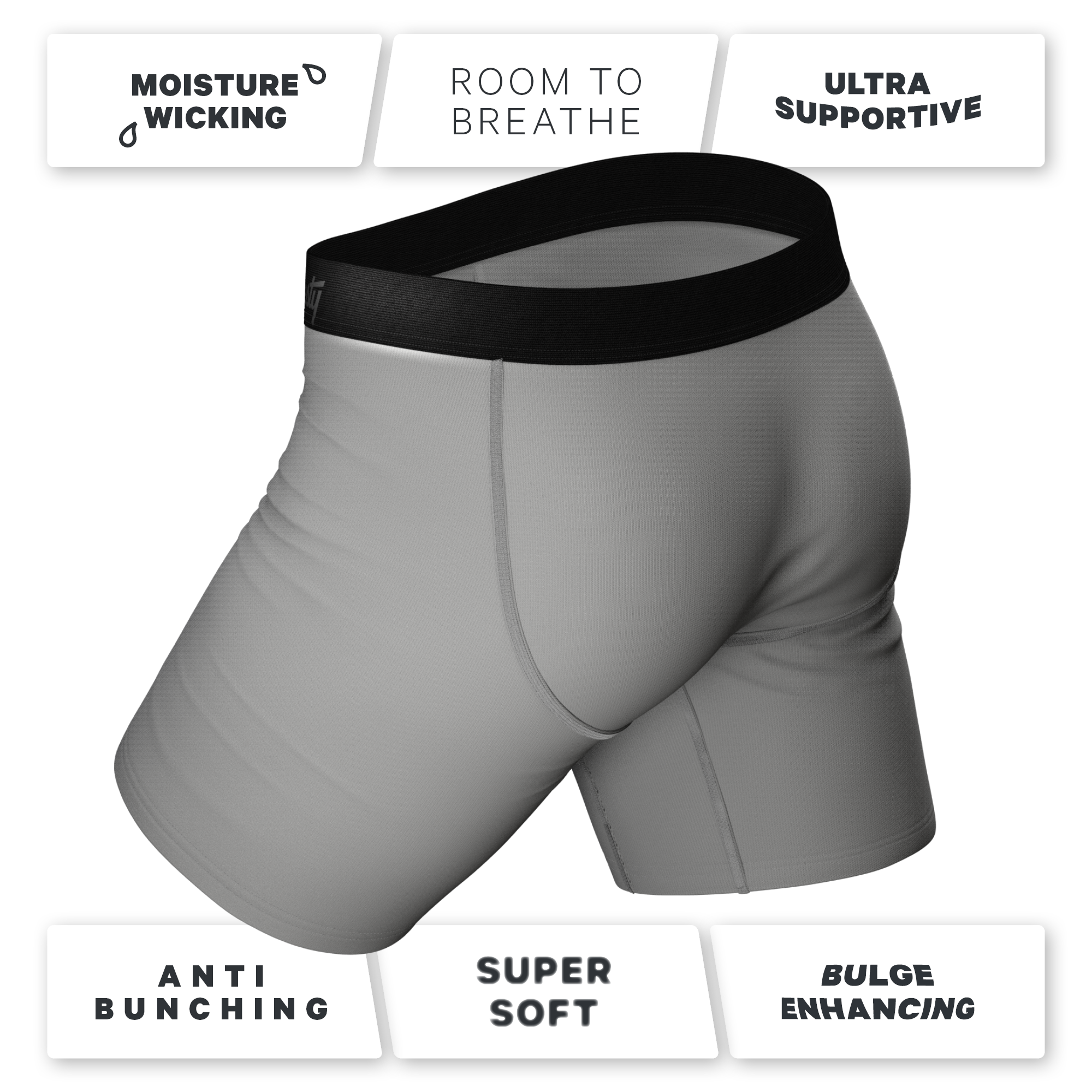 The 50 Shades | Grey Ball Hammock® Boxer - Long Leg - Shinesty