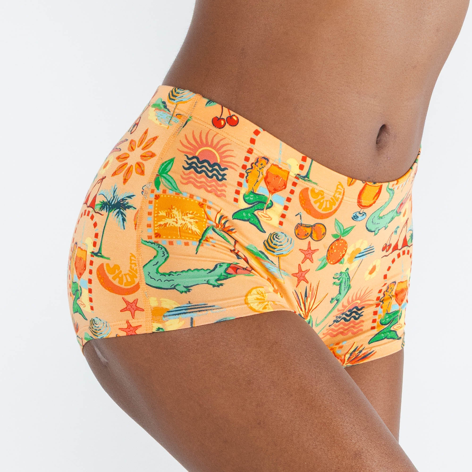 The Sunshine State | Creamsicle Summer Modal Boyshort Underwear - Shinesty