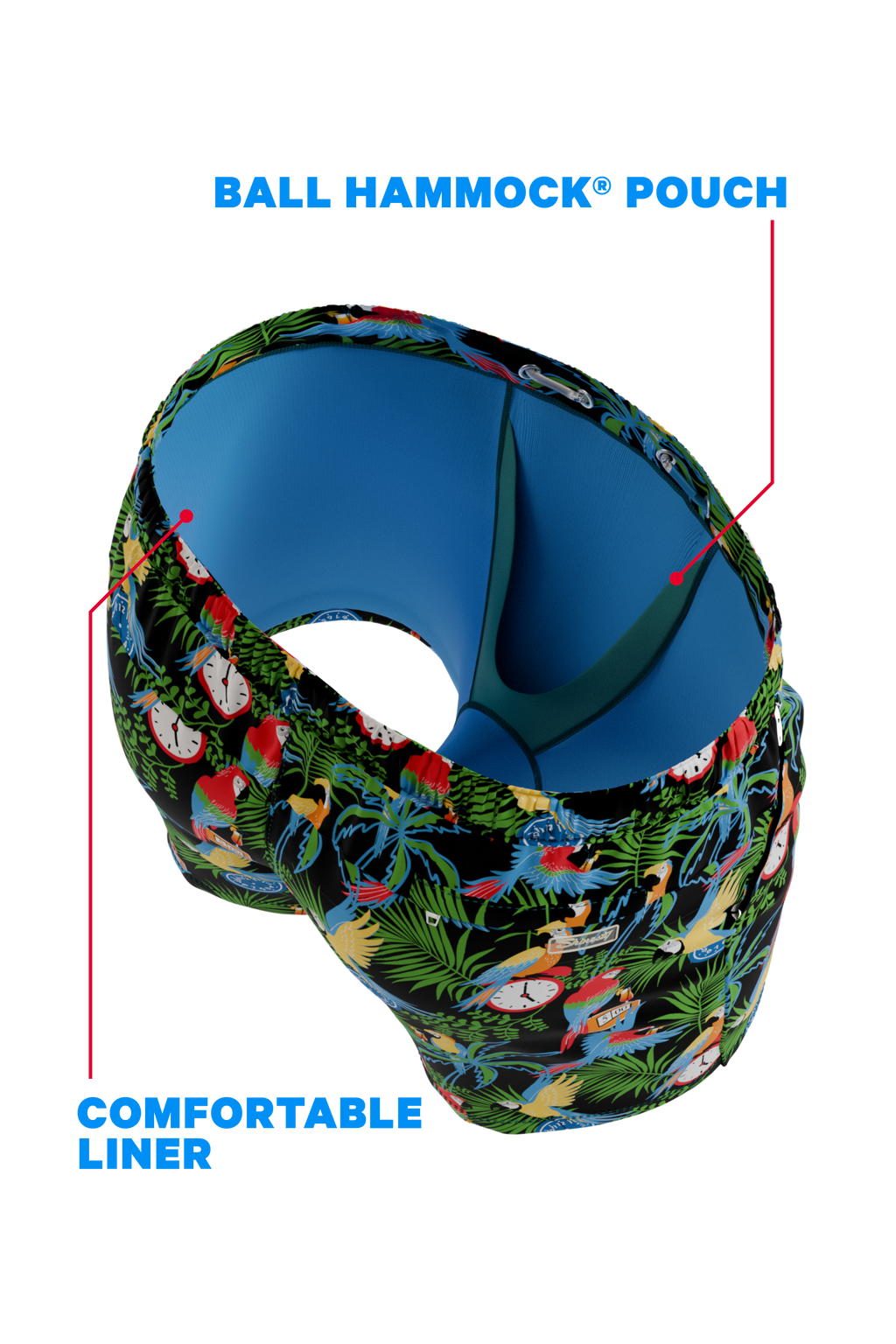 The 5 O'Clock Somewhere | Margaritaville® Ball Hammock® Pouch 8" Swim Trunks - Shinesty