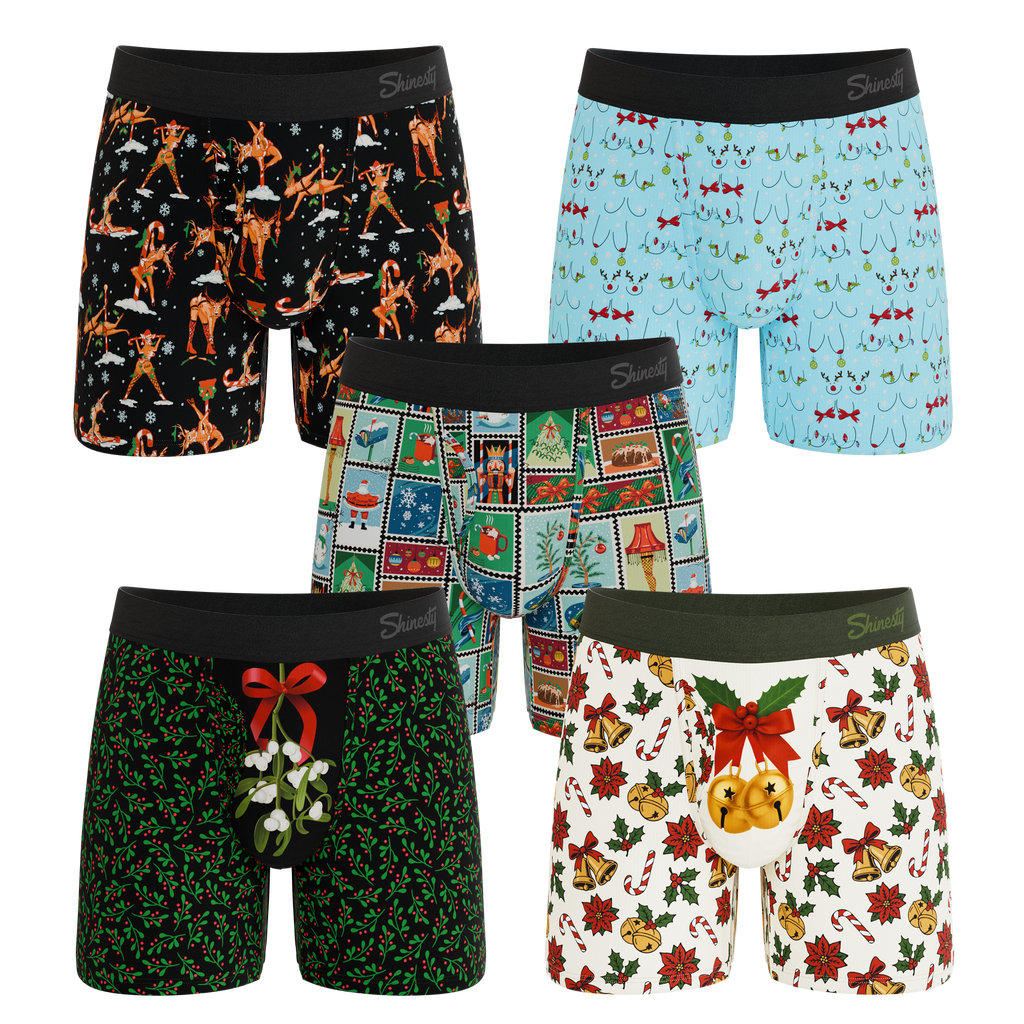 The Holiday Club | Ball Hammock® Pouch Boxer Briefs with Fly 5 Pack - Shinesty