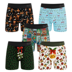 The Holiday Club | Ball Hammock® Pouch Boxer Briefs with Fly 5 Pack - Shinesty