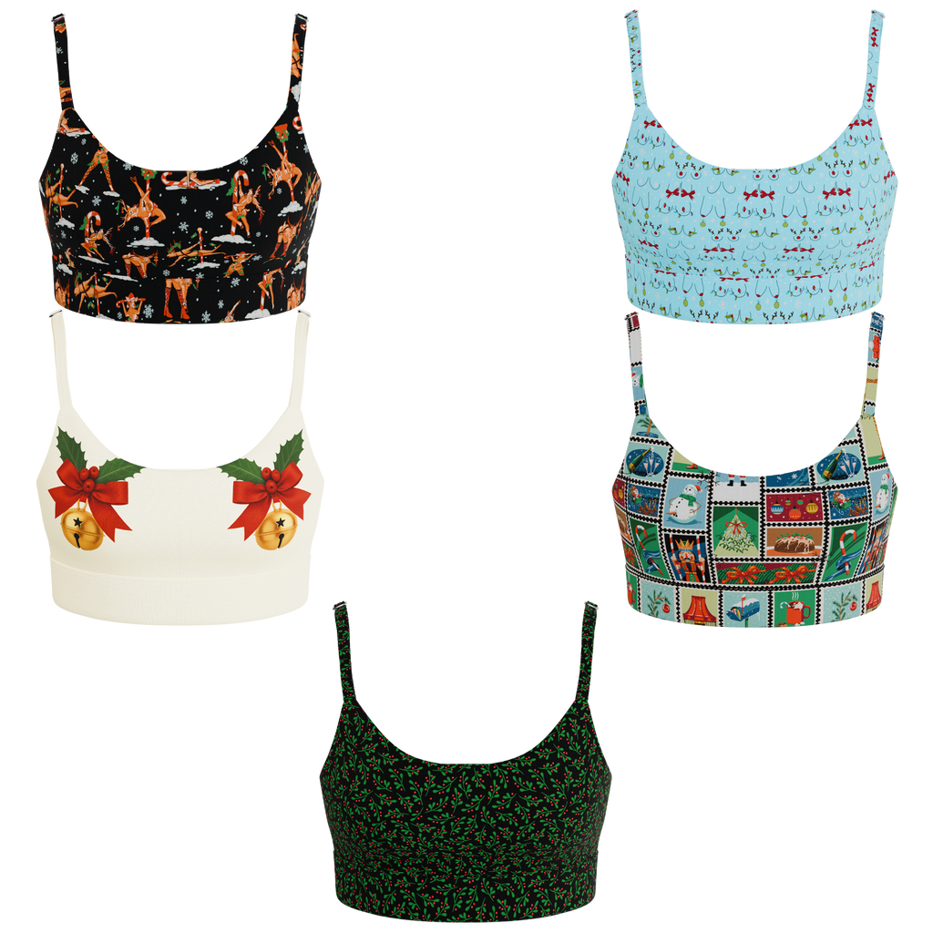 The Holiday Club | Boob Hammock™ Scoop Bralette 5 Pack - Shinesty