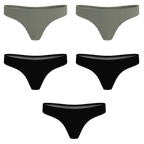 The Evergreen | MicroModal Thong 5 Pack - Shinesty