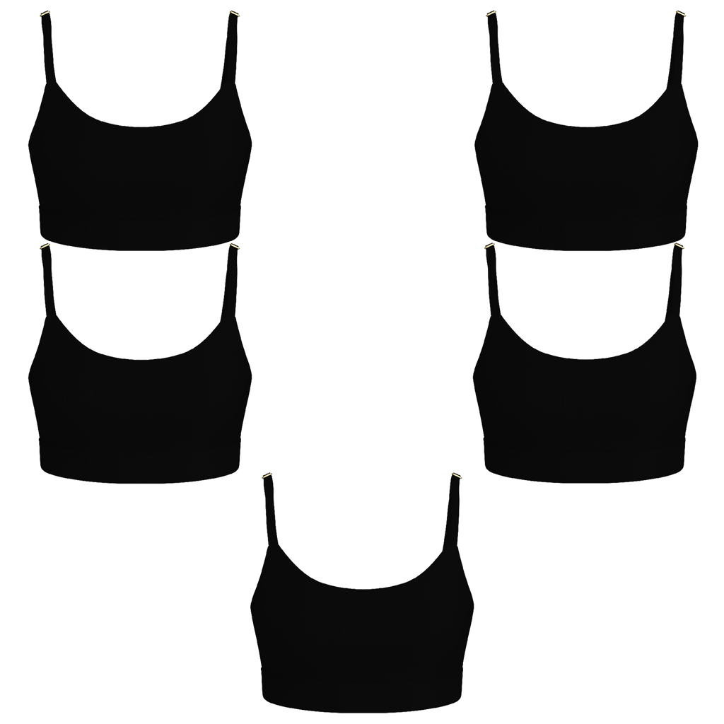 The Threat Level Midnight | Women's Boob Hammock™ Bralette 5 Pack - Shinesty