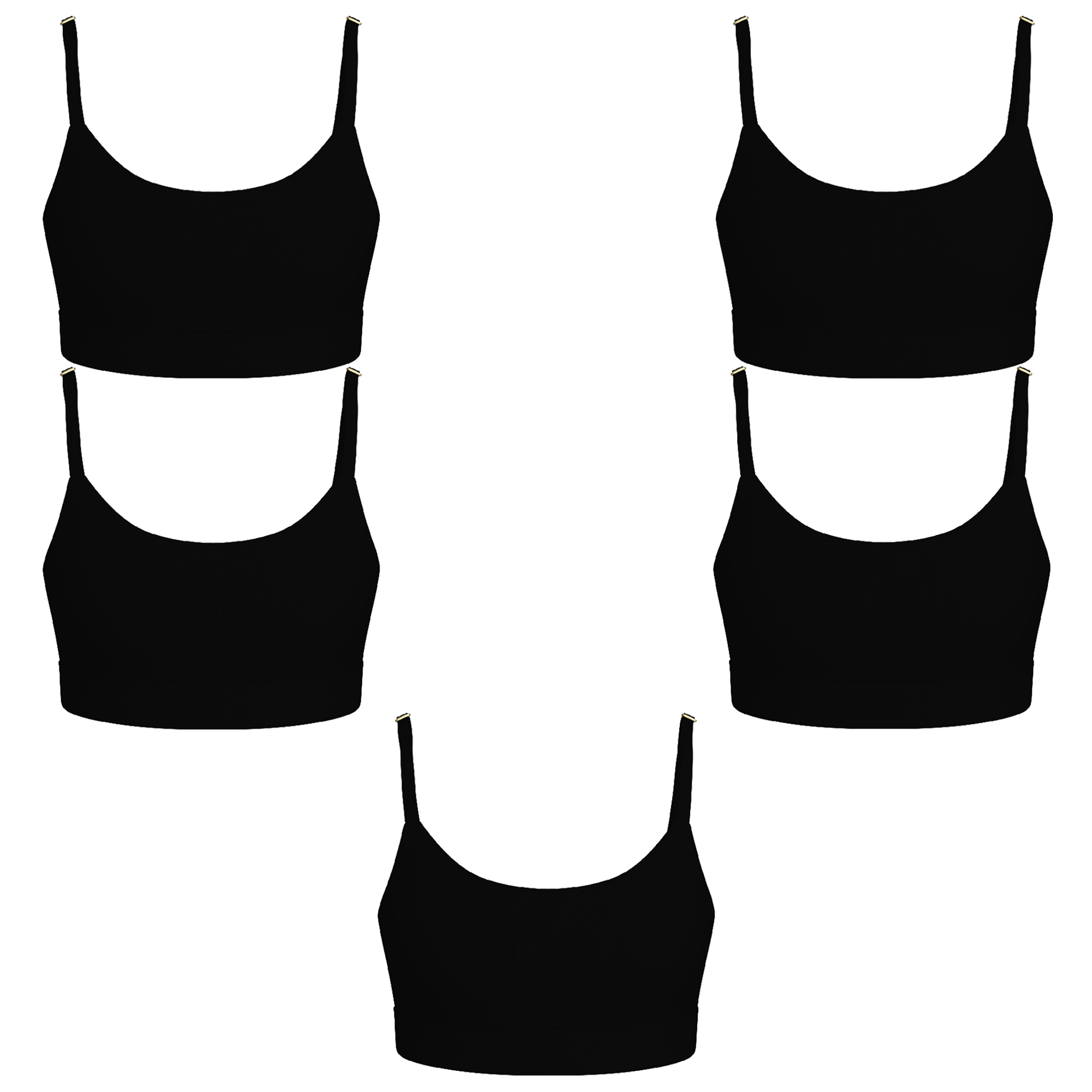The Threat Level Midnight | Women's Boob Hammock™ Bralette 5 Pack - Shinesty