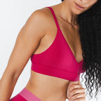 The Begonia | Hot Pink Tonal Boob Hammock™ Plunge Bralette - Shinesty