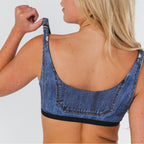 The Britney | Denim Printed Boob Hammock™ Reversible Bralette - Shinesty