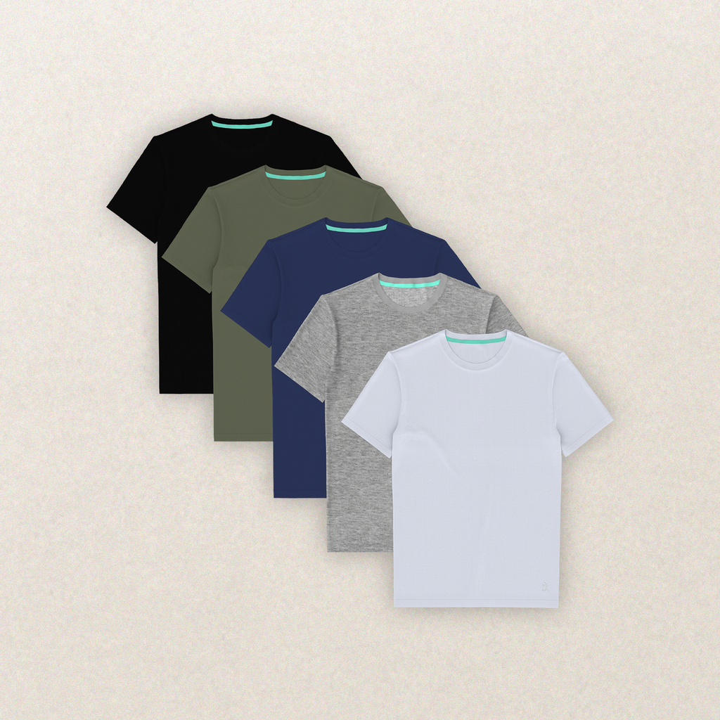 The Everyman™ Tee - 5 Pack | Men's T Shirt 5 Pack ft. Super Stupid-Soft™ Fabric - Shinesty