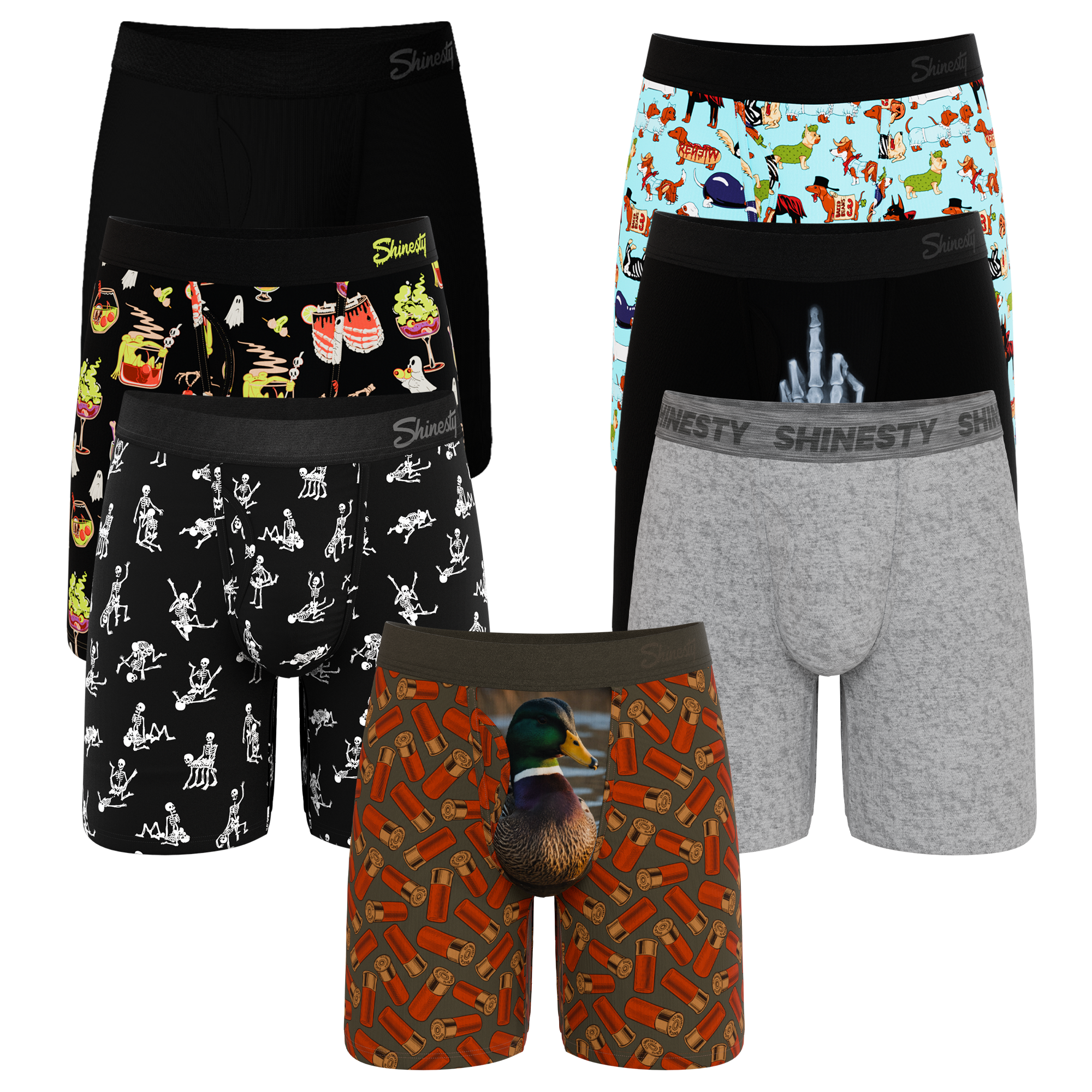 The Boo Crew | Long Leg Ball Hammock® Pouch Underwear With Fly 7 Pack - Shinesty
