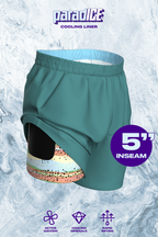 The Ace Angler | Teal and Bass Ball Hammock® 5 Inch Athletic Shorts - Shinesty