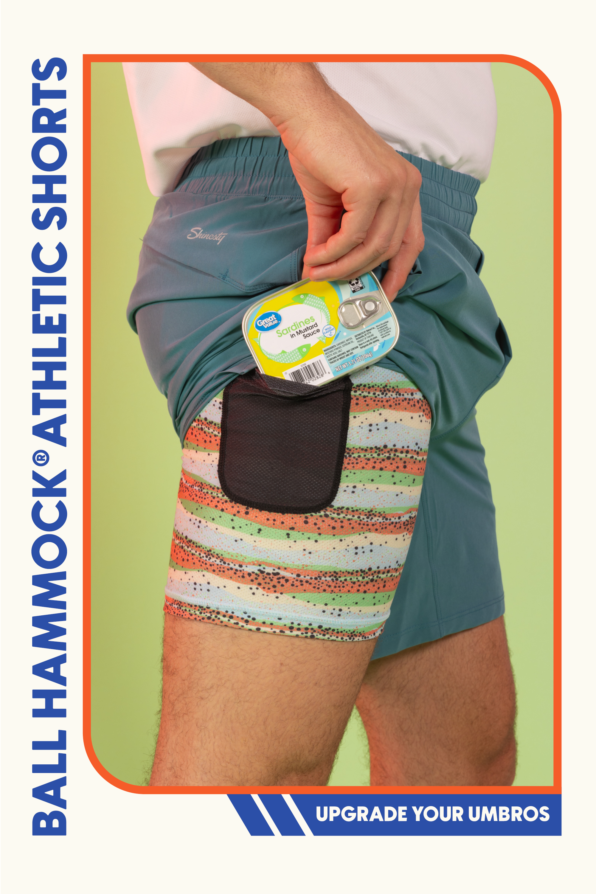 The Ace Angler | Teal and Bass Ball Hammock® 9 Inch Athletic Shorts - Shinesty