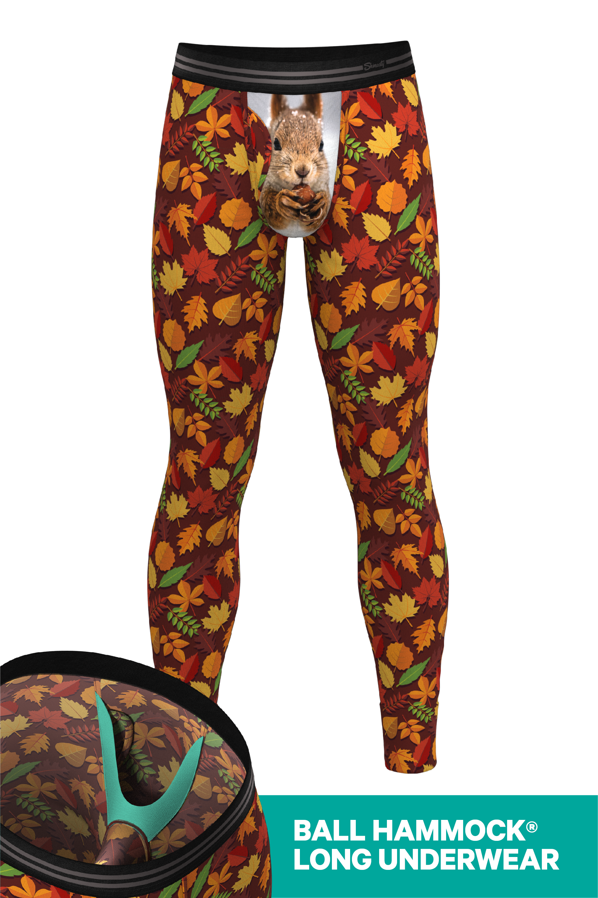 The Acorn Hoard | Squirrel Ball Hammock® Long Johns - Shinesty