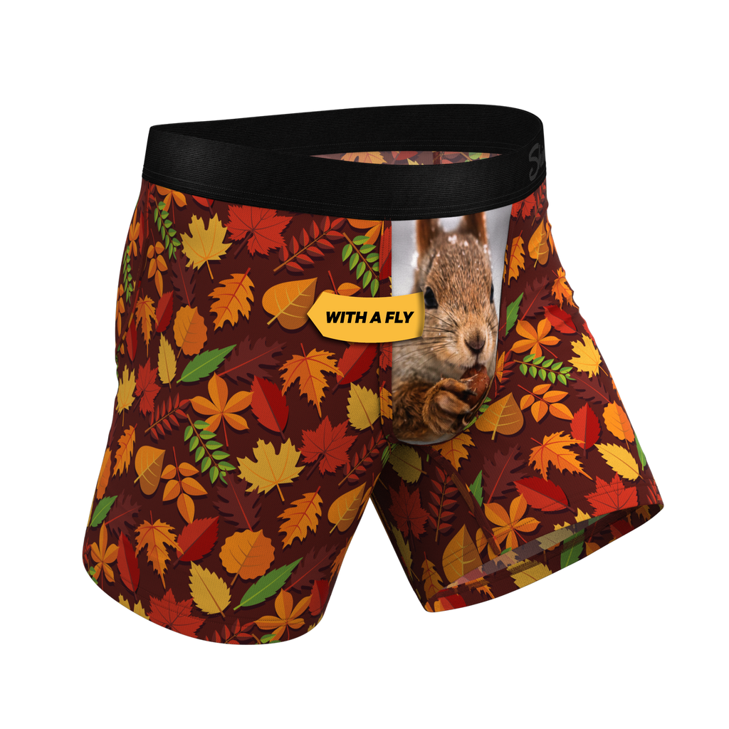 The Acorn Hoard | Squirrel Ball Hammock® Pouch Underwear With Fly - Shinesty