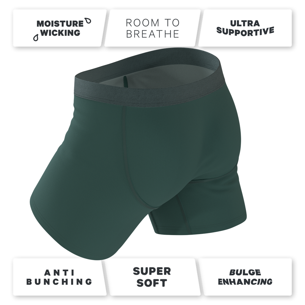 The Alloy | Dark Teal Ball Hammock® Pouch Underwear With Fly - Shinesty