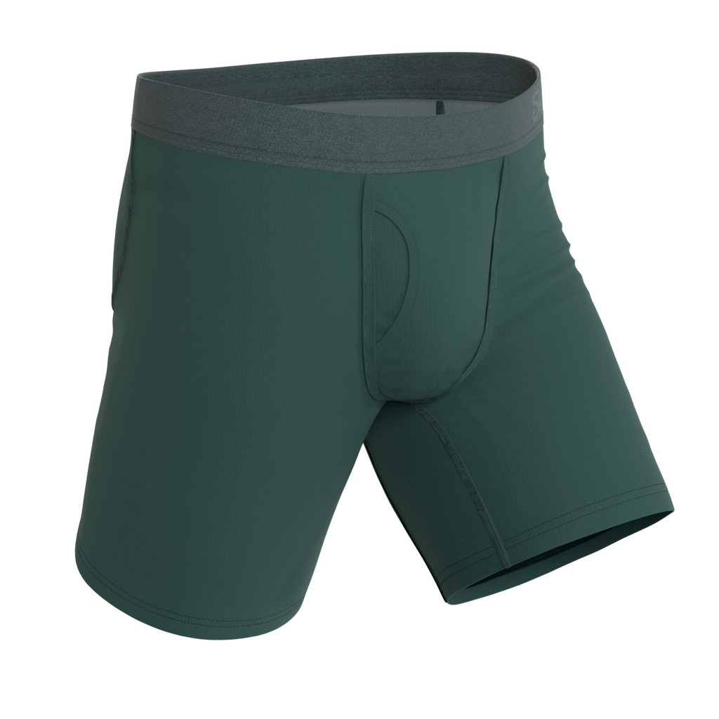 The Alloy | Dark Teal Ball Hammock® Boxer - Long Leg - Shinesty