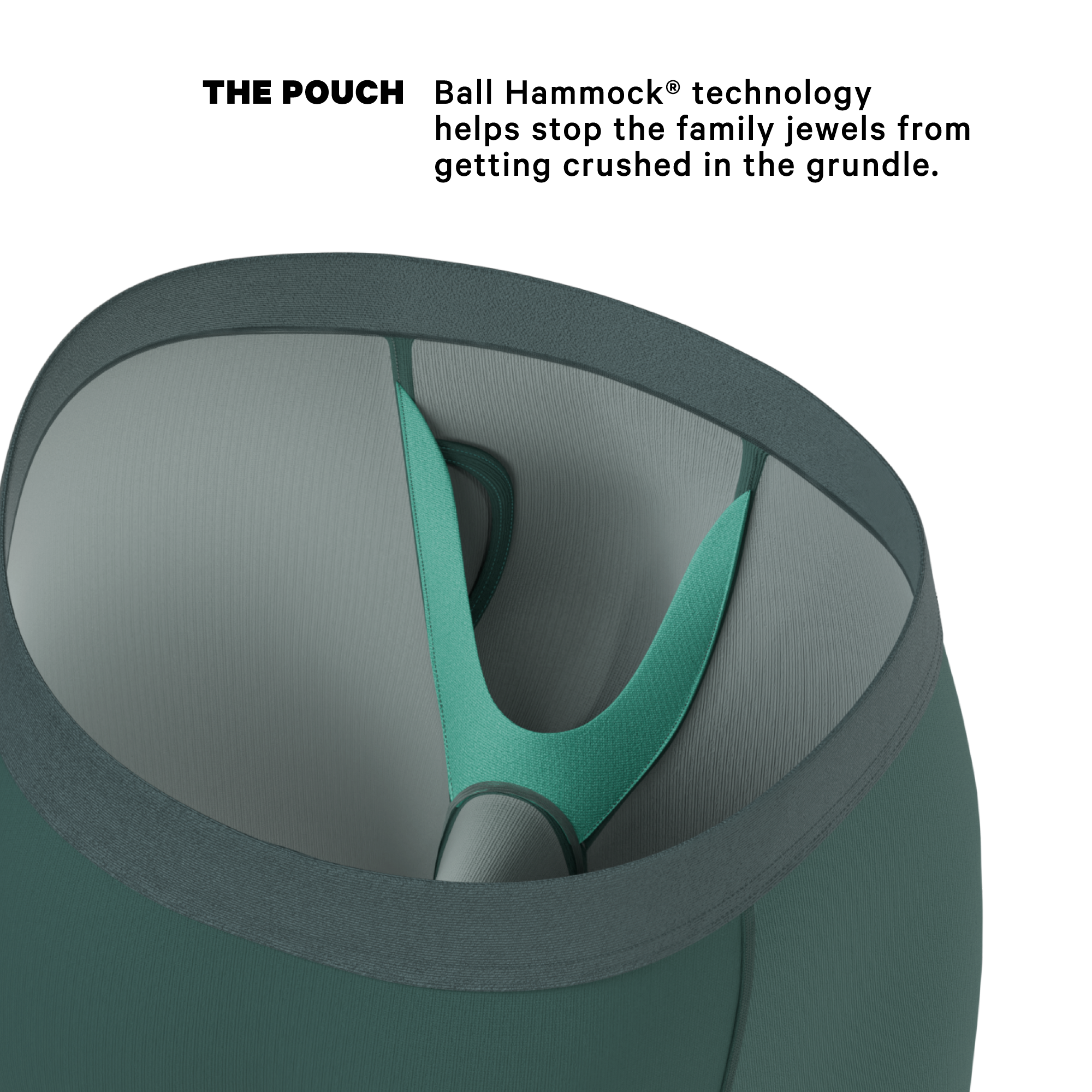 The Alloy | Dark Teal Ball Hammock® Boxer - Long Leg - Shinesty