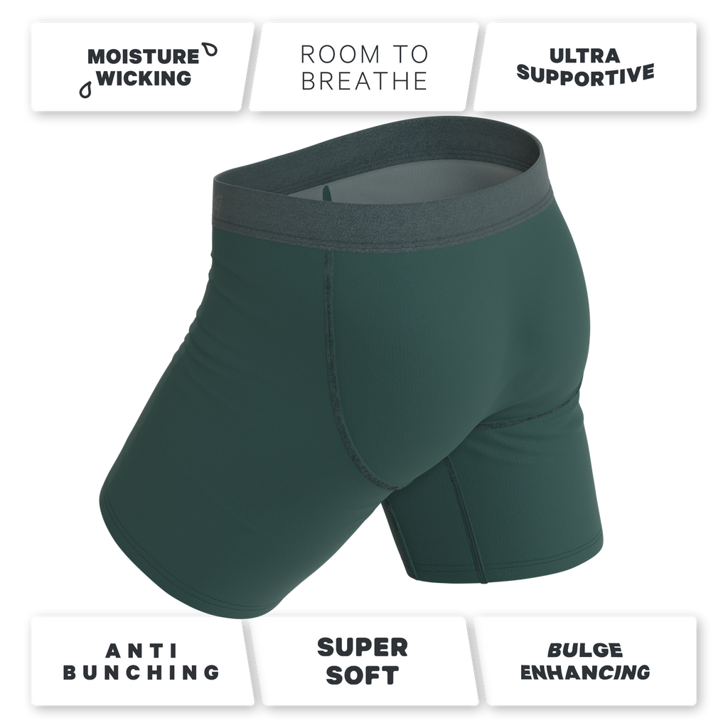 The Alloy | Dark Teal Ball Hammock® Boxer - Long Leg - Shinesty