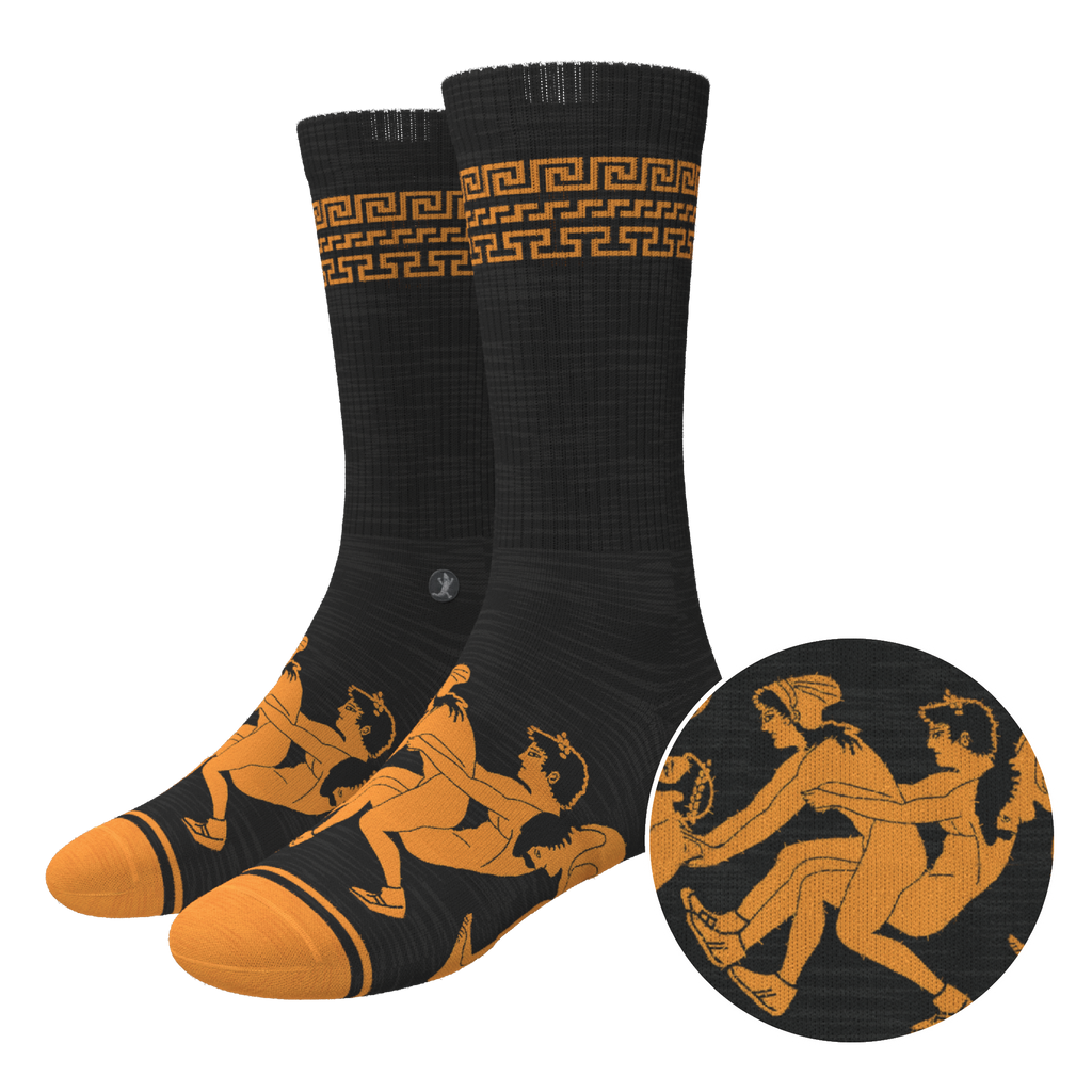 The Ancient Twister | Vase Heel Hammock™ Crew Socks - Shinesty