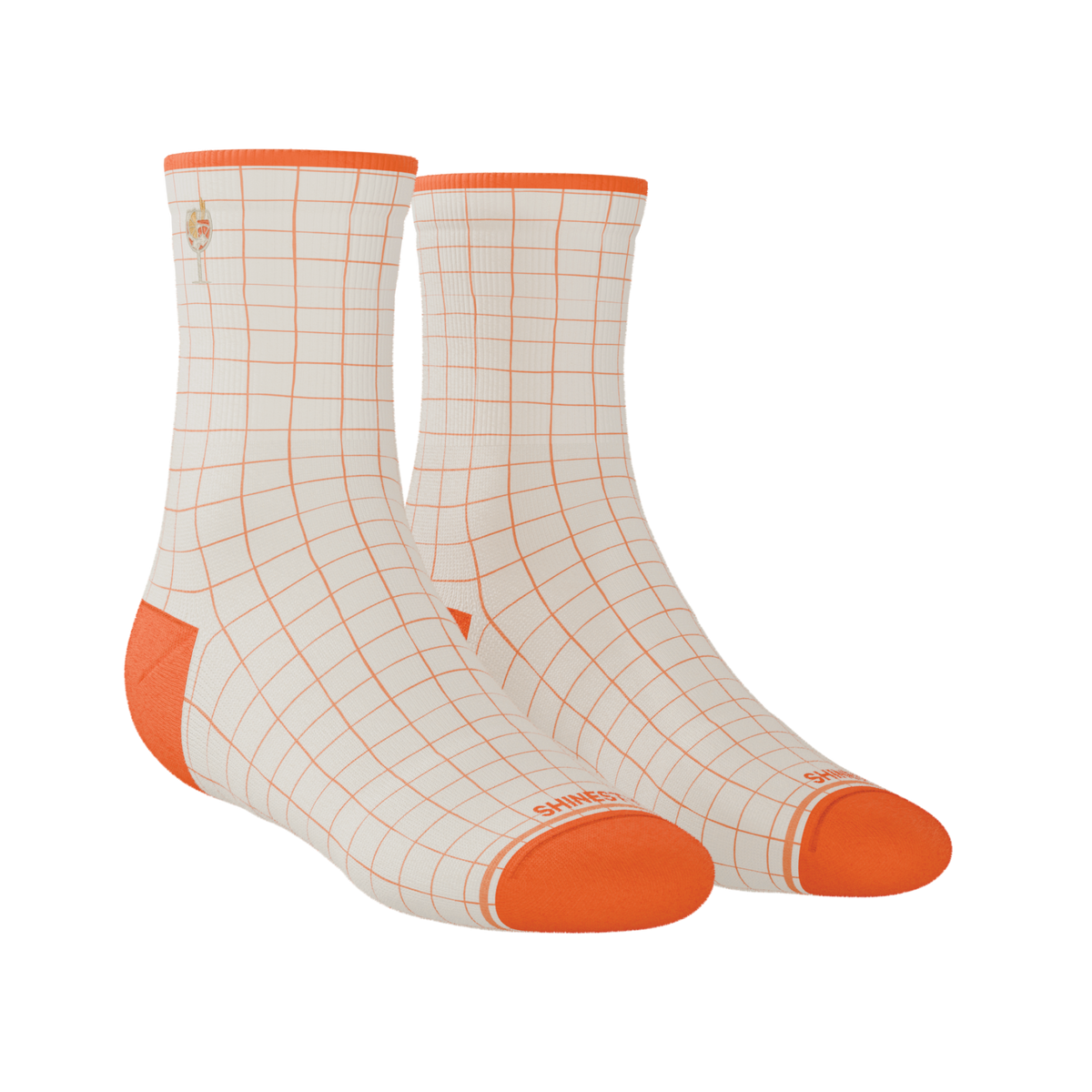 The Aperolaholic | Spritz Heel Hammock™ Quarter Crew Socks - Shinesty