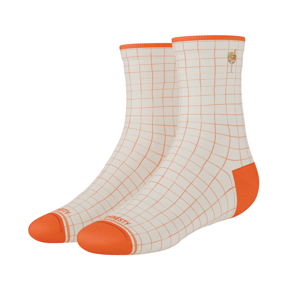The Aperolaholic | Spritz Heel Hammock™ Quarter Crew Socks - Shinesty