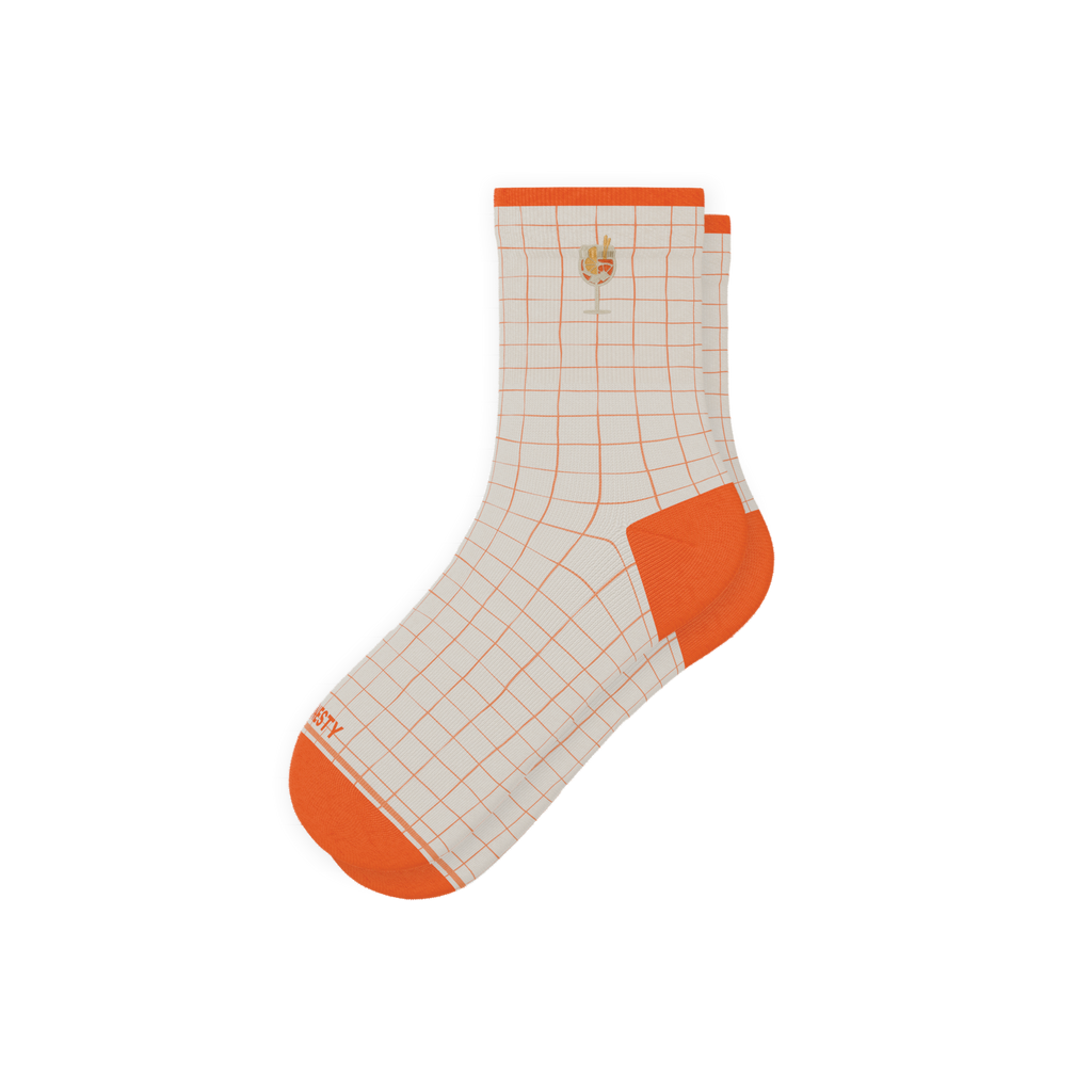 The Aperolaholic | Spritz Heel Hammock™ Quarter Crew Socks - Shinesty