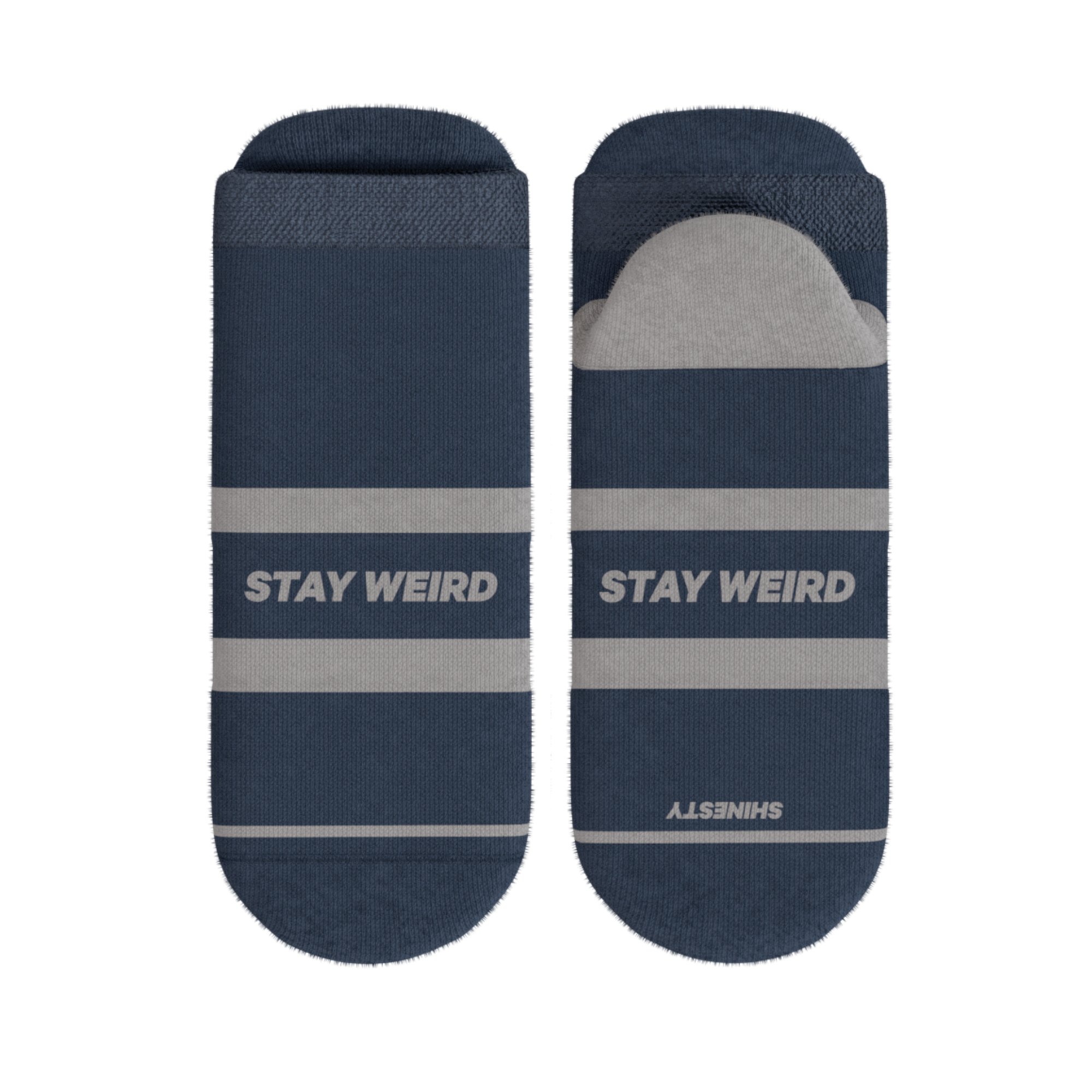 The Arctic | Navy and Grey Heel Hammock™ Ankle Socks - Shinesty