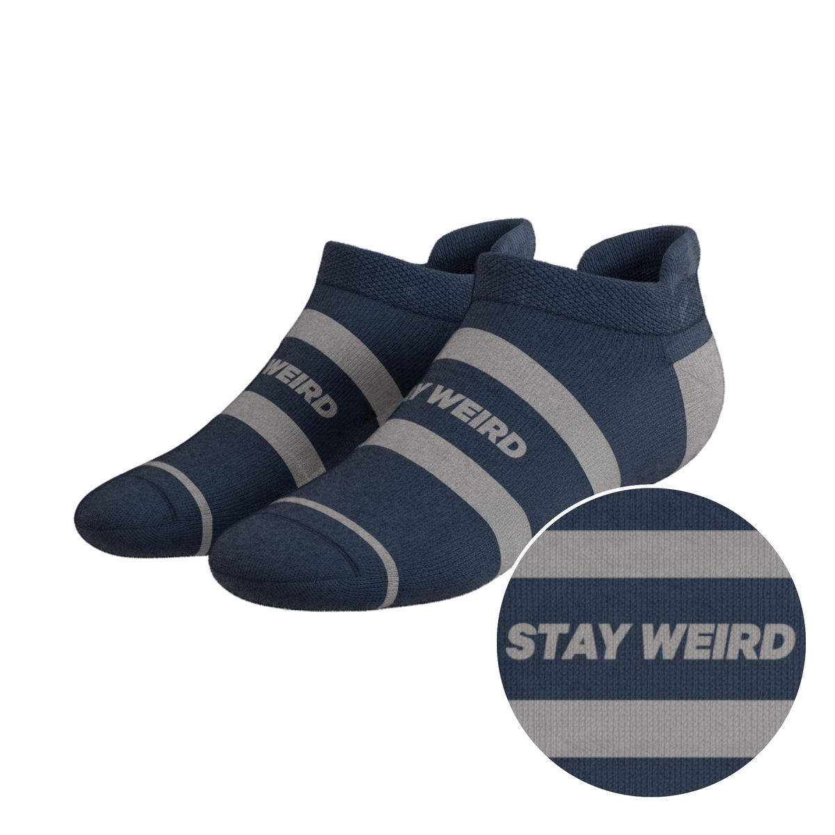 The Arctic | Navy and Grey Heel Hammock™ Ankle Socks - Shinesty