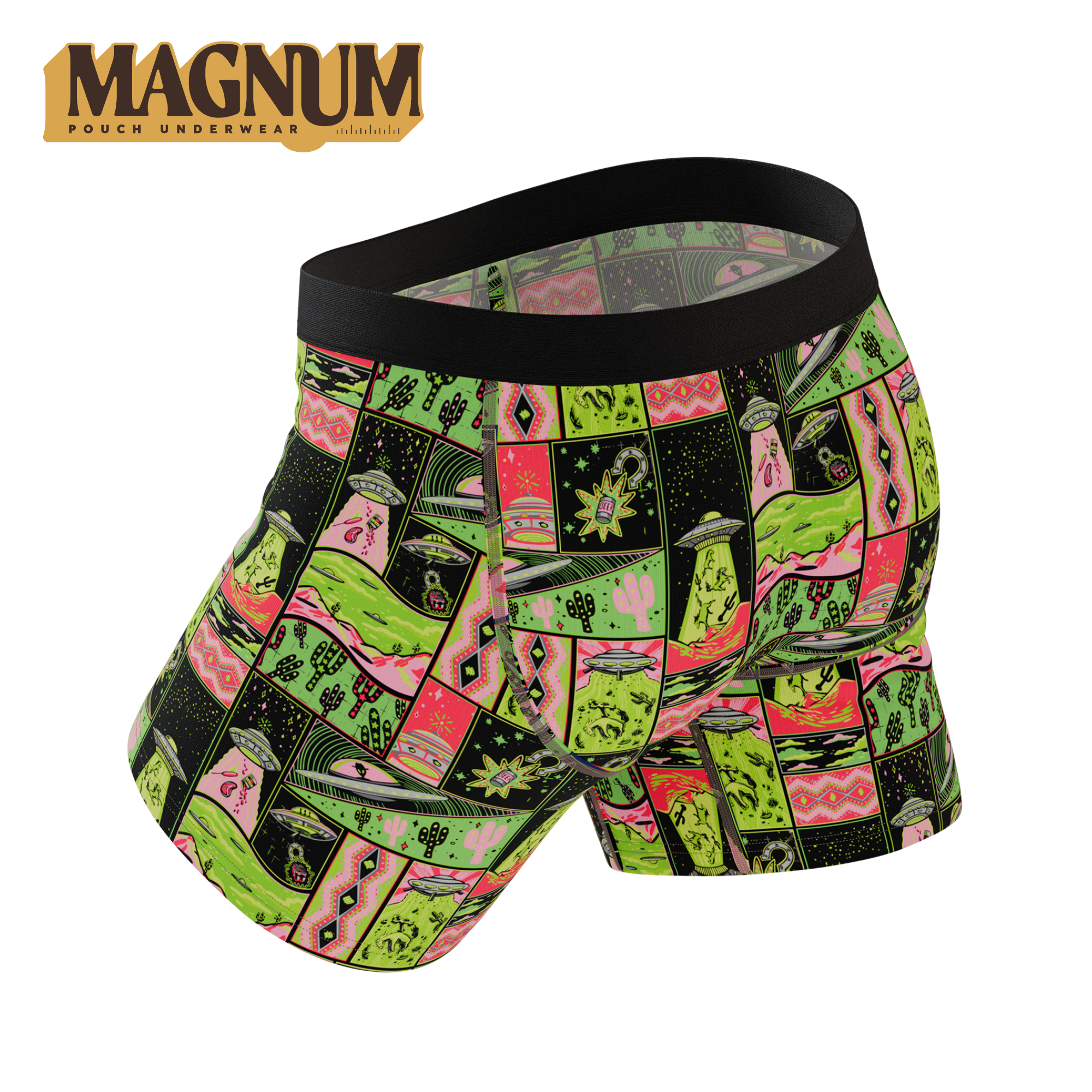 The Area 51 | Retro-Futuristic Alien Ball Hammock® Magnum Big Pouch Underwear - Shinesty