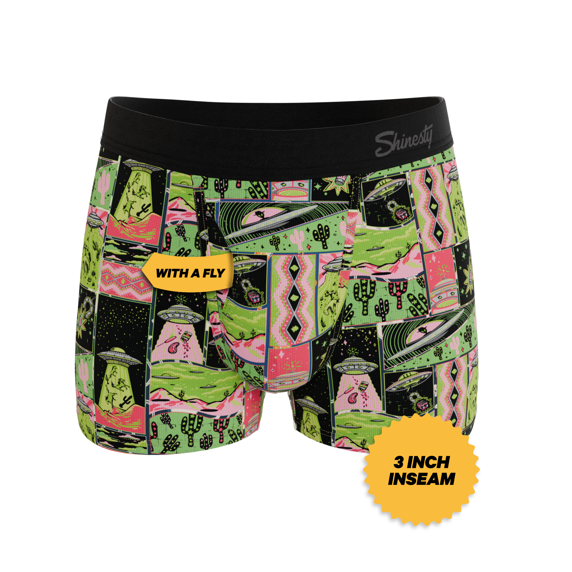 The Area 51 | Retro-Futuristic Alien Ball Hammock® Pouch Trunks Underwear - Shinesty