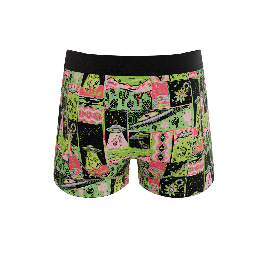 The Area 51 | Retro-Futuristic Alien Ball Hammock® Pouch Trunks Underwear - Shinesty