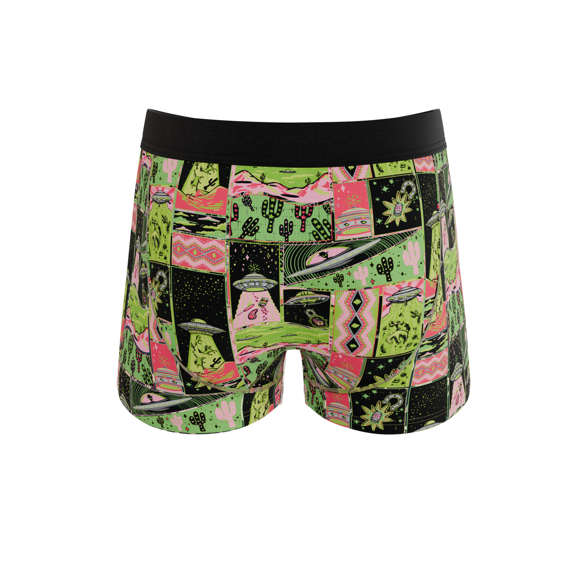 The Area 51 | Retro-Futuristic Alien Ball Hammock® Pouch Trunks Underwear - Shinesty
